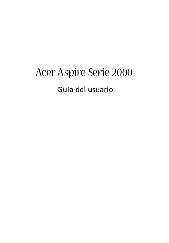 Mode d'emploi ACER ASPIRE 2000