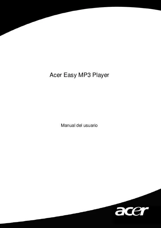 Mode d'emploi ACER EASY-MP3-PLAYER