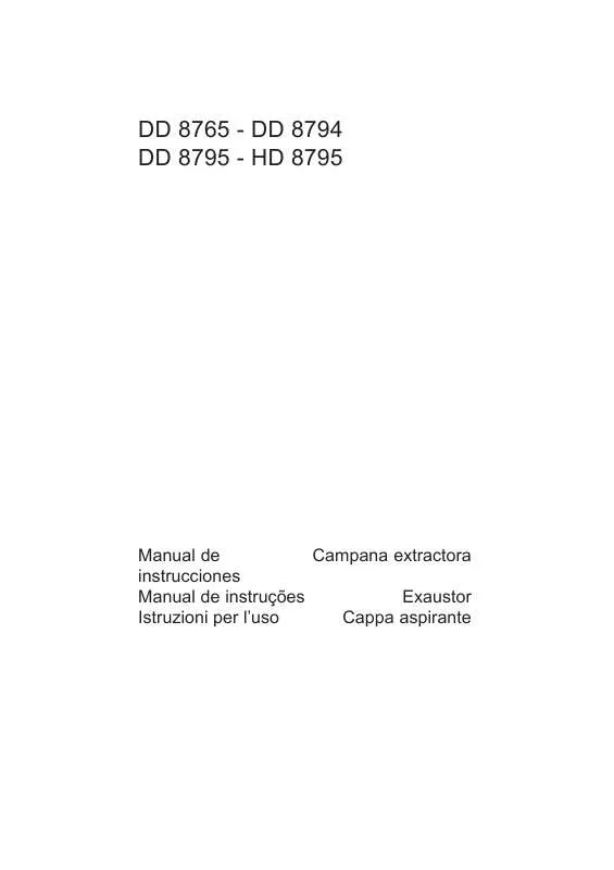 Mode d'emploi AEG-ELECTROLUX DD8765M/CH