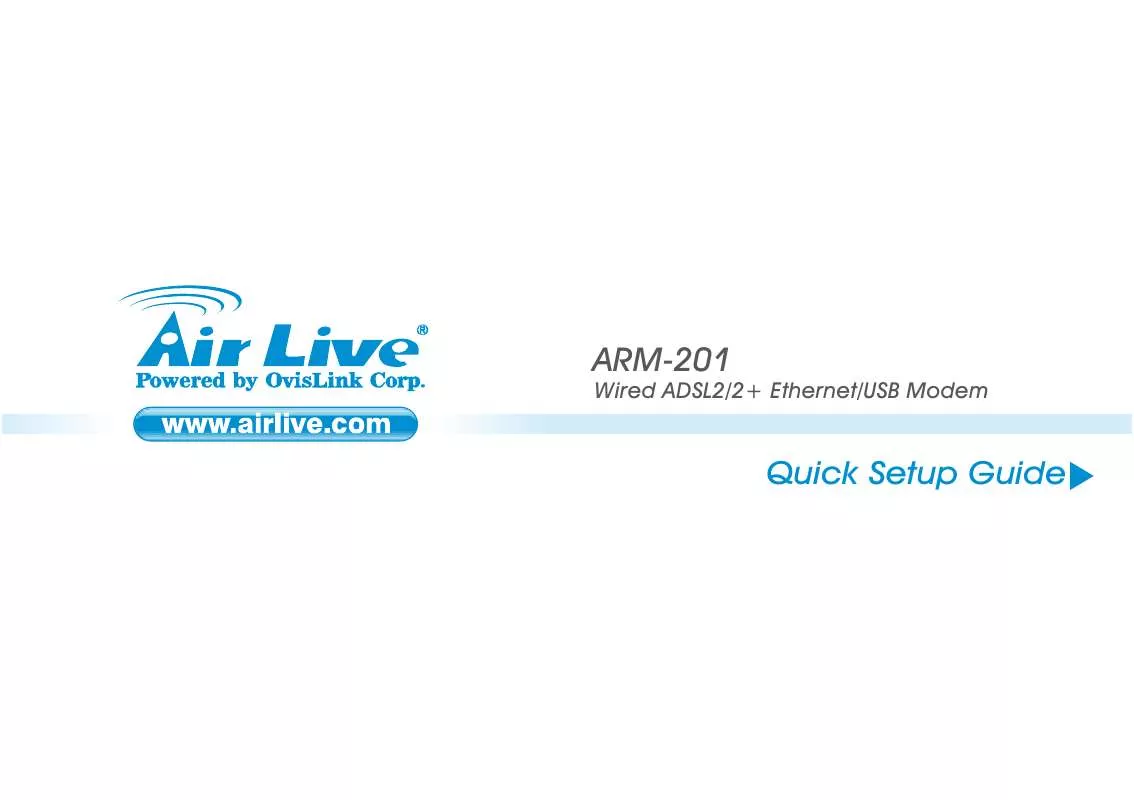 Mode d'emploi AIRLIVE ARM-201