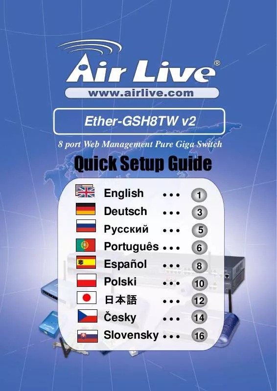 Mode d'emploi AIRLIVE ETHER-GSH8TW V2