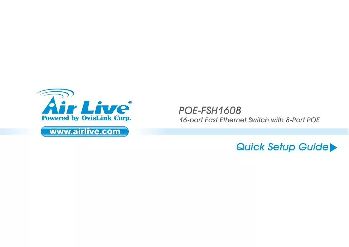 Mode d'emploi AIRLIVE POE-FSH1608