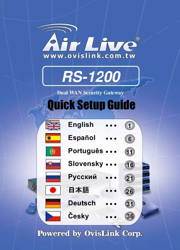 Mode d'emploi AIRLIVE RS-1200