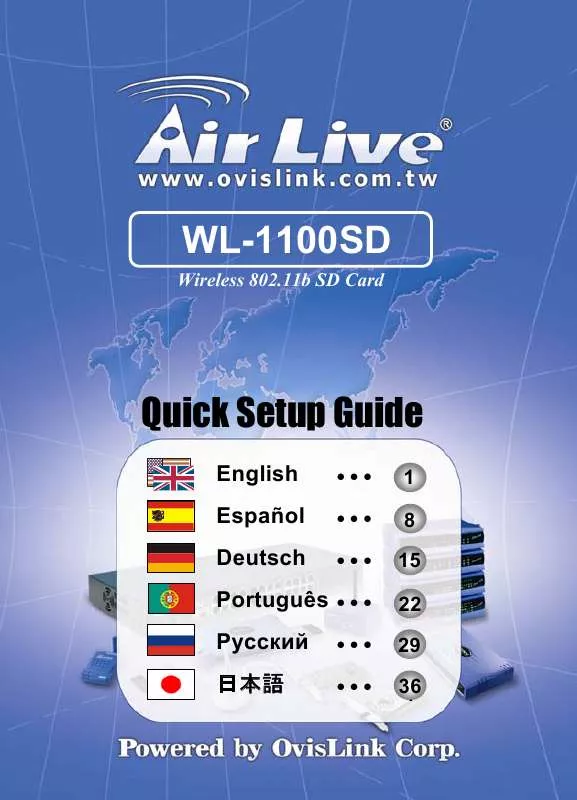 Mode d'emploi AIRLIVE WL-1100SD
