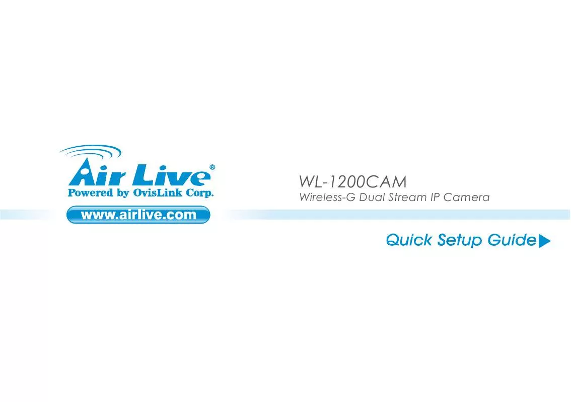 Mode d'emploi AIRLIVE WL-1200CAM