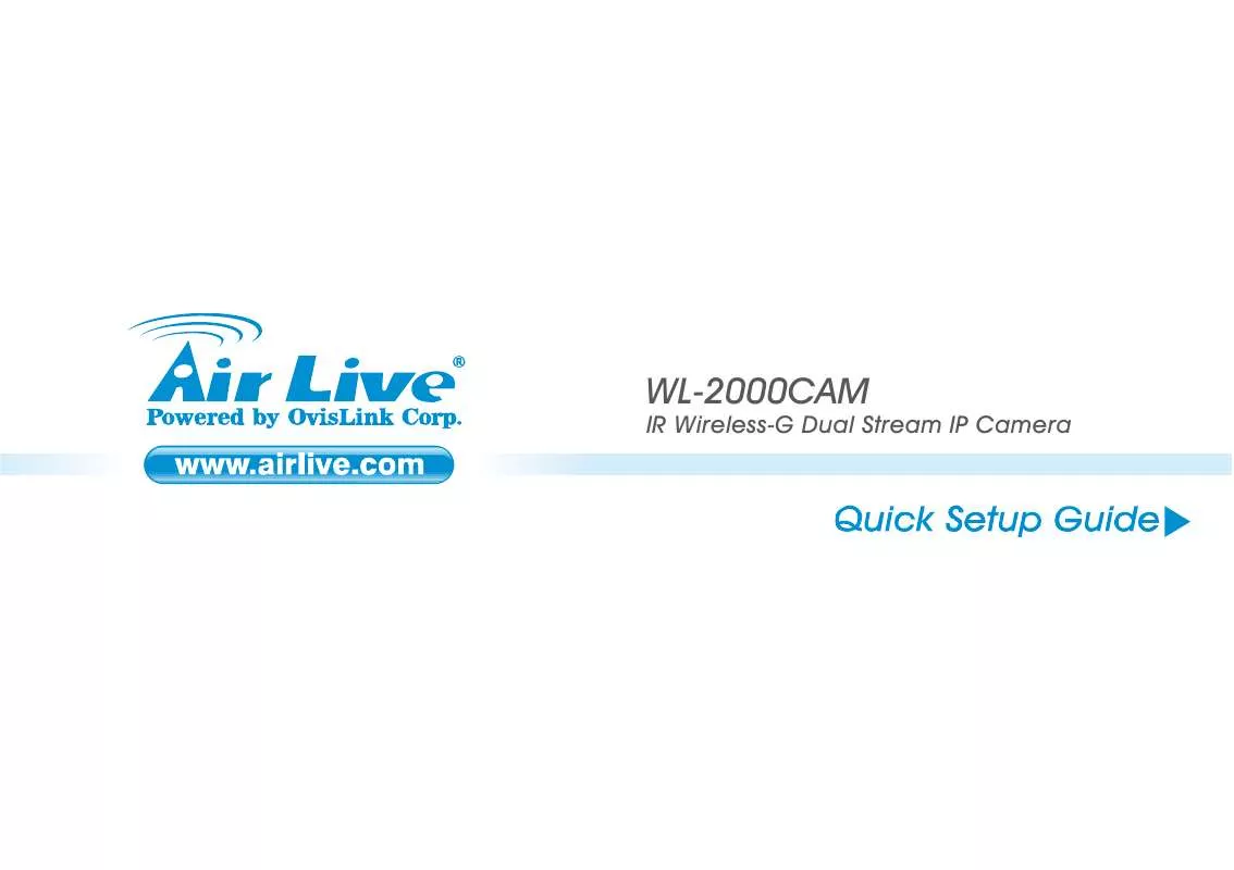 Mode d'emploi AIRLIVE WL-2000CAM
