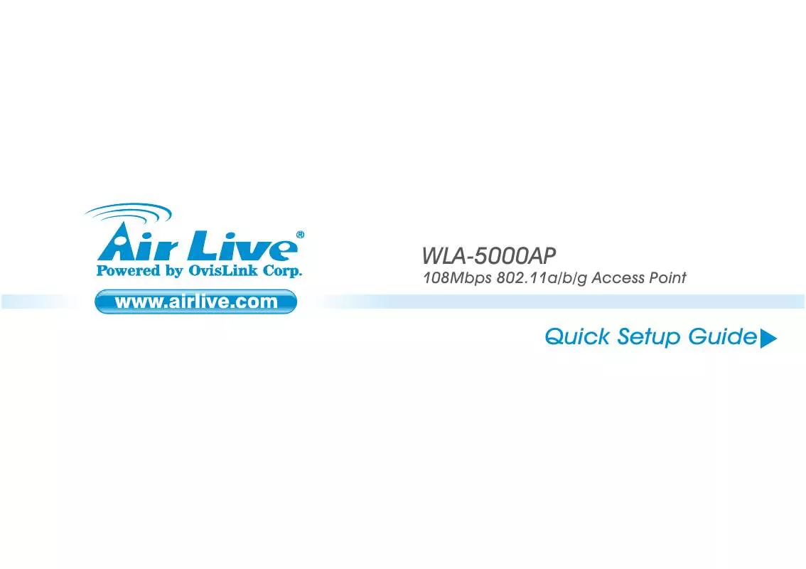 Mode d'emploi AIRLIVE WLA-5000AP