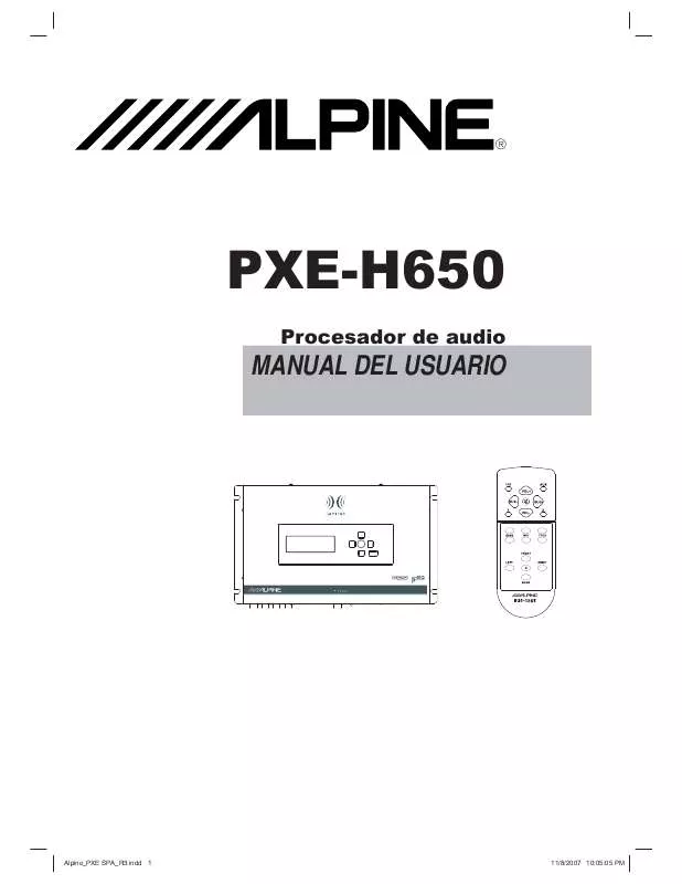 Mode d'emploi ALPINE PXE-H650