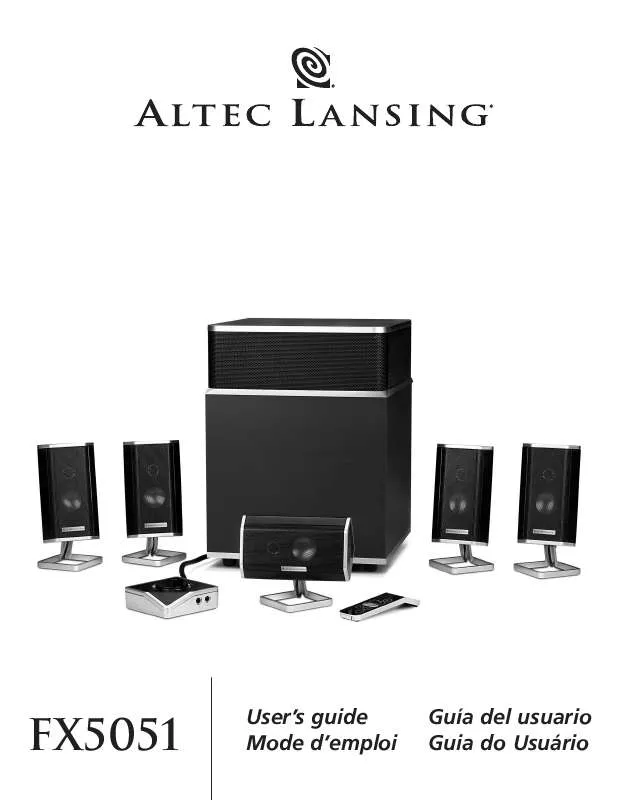 Mode d'emploi ALTEC LANSING FX5051
