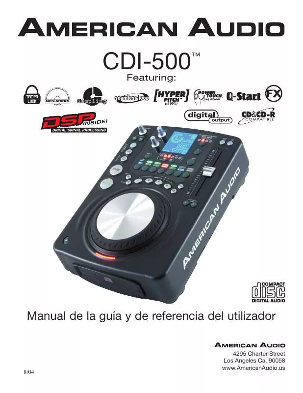 Mode d'emploi AMERICAN AUDIO CDI-500