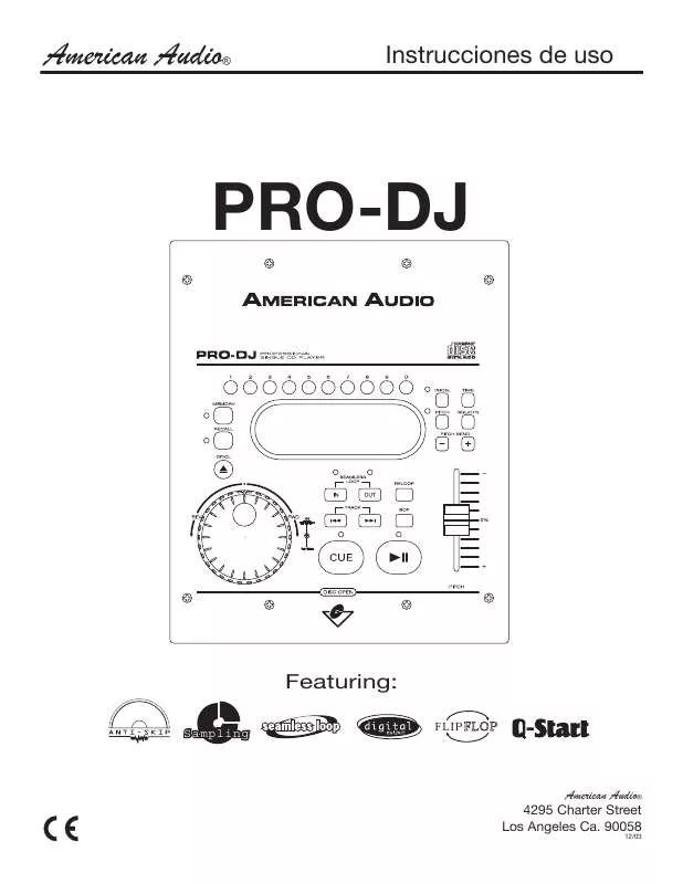 Mode d'emploi AMERICAN AUDIO PRO-DJ