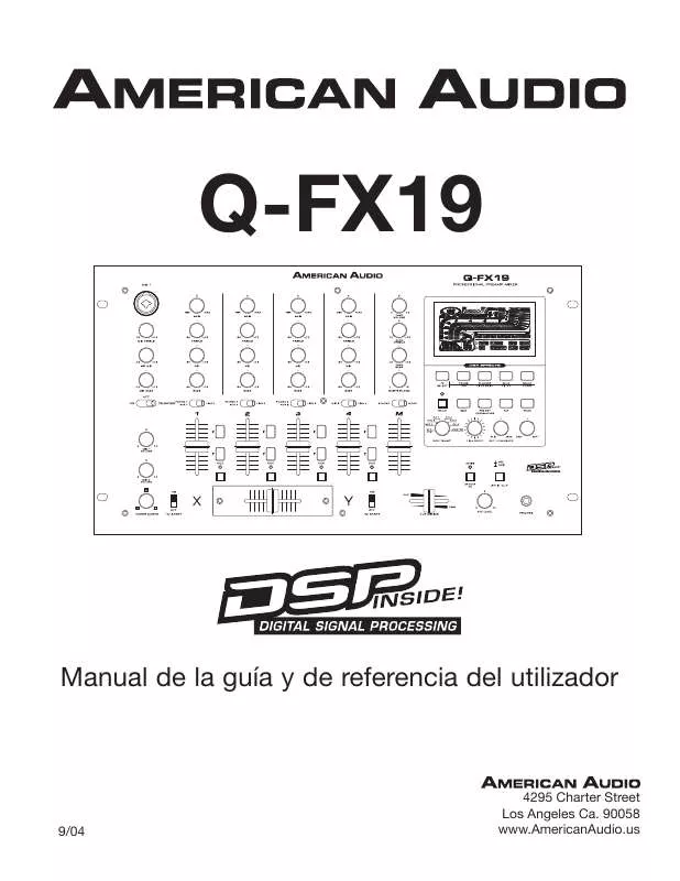 Mode d'emploi AMERICAN AUDIO Q-FX19