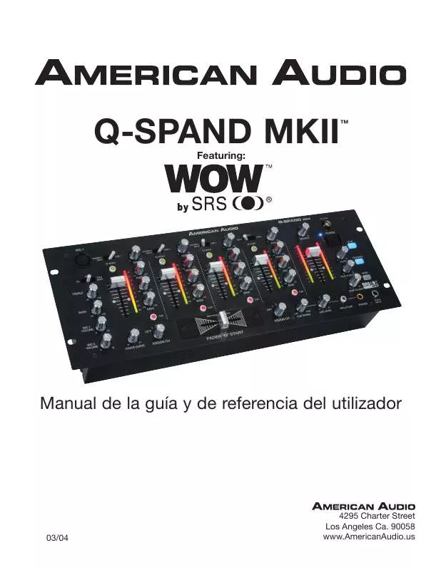 Mode d'emploi AMERICAN AUDIO Q-SPAND MKII