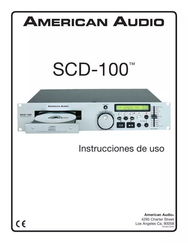Mode d'emploi AMERICAN AUDIO SCD-100