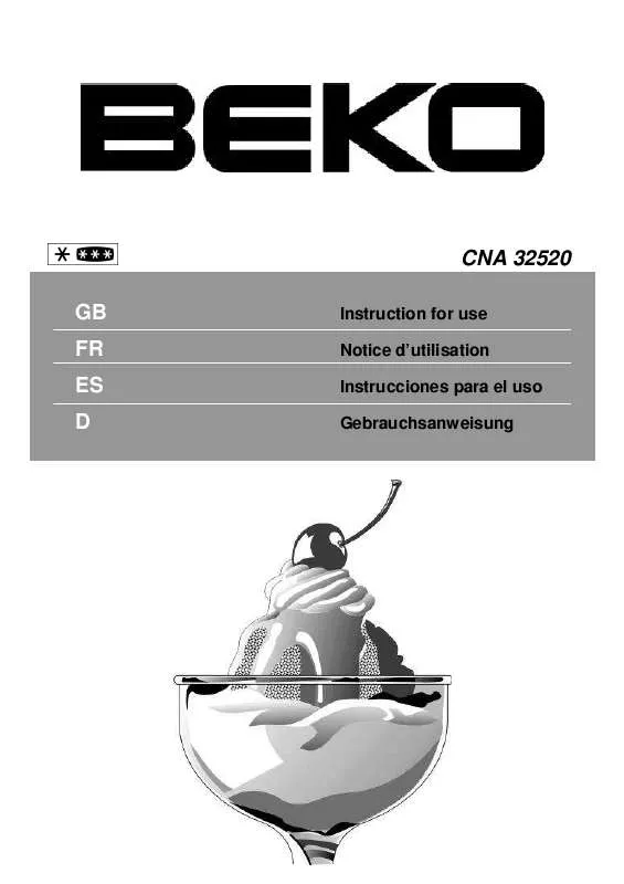 Mode d'emploi BEKO CNA 32520