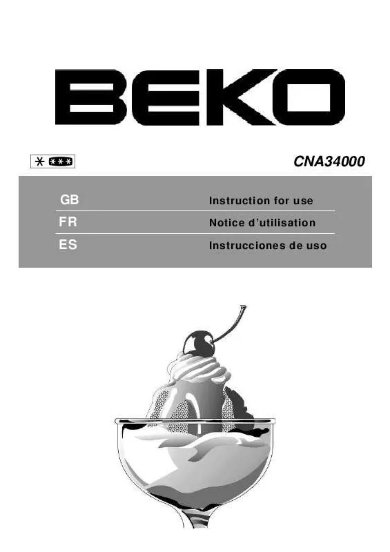 Mode d'emploi BEKO CNA34000