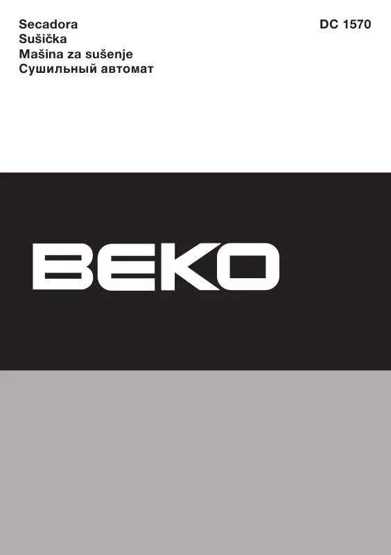 Mode d'emploi BEKO DC 1570