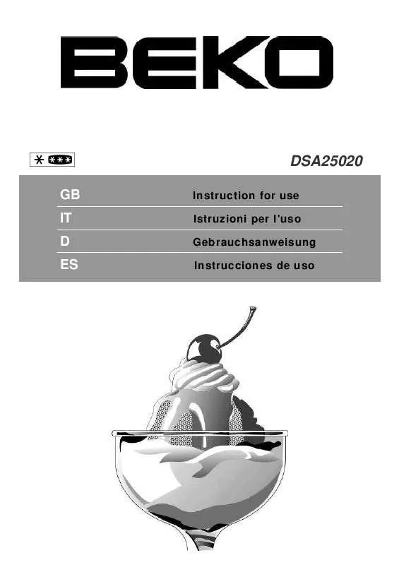Mode d'emploi BEKO DSA25020