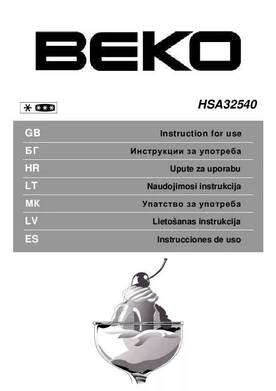 Mode d'emploi BEKO HSA32540