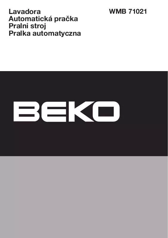 Mode d'emploi BEKO WMB 71021