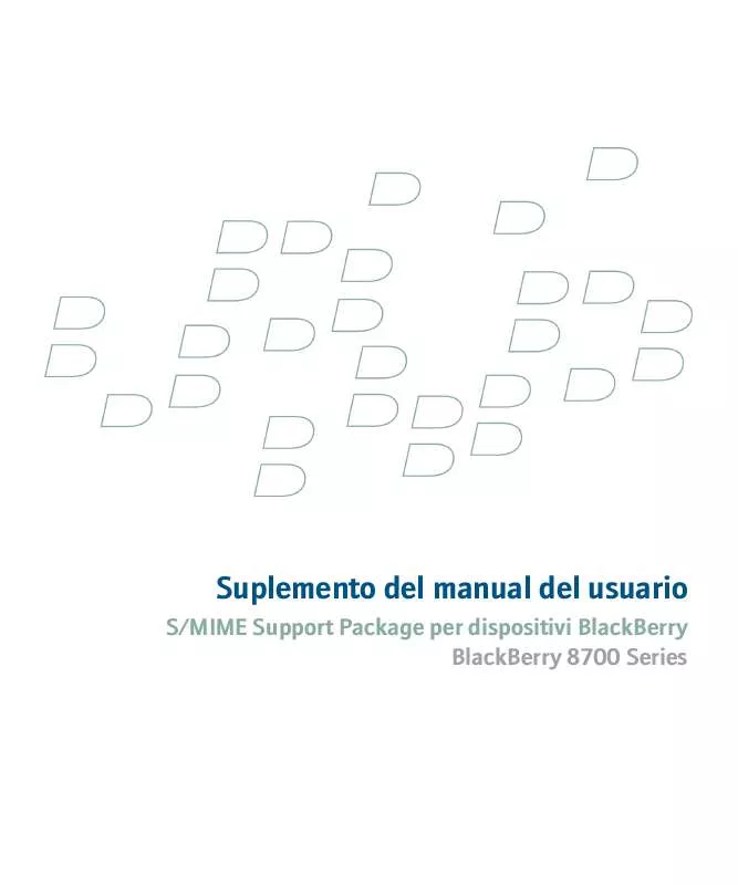 Mode d'emploi BLACKBERRY S/MIME SUPPORT PACKAGE FOR SMARTPHONES