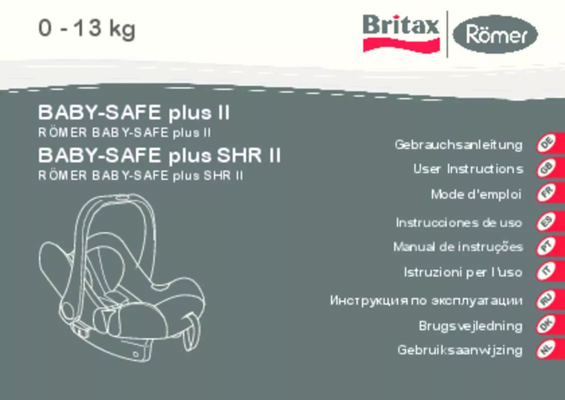 Mode d'emploi BRITAX BABY-SAFE PLUS II
