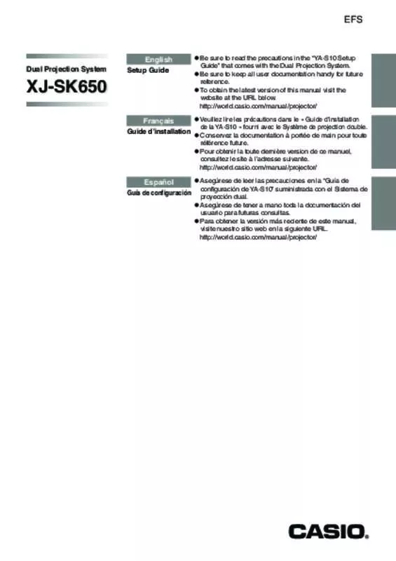Mode d'emploi CALOR XJ-SK650