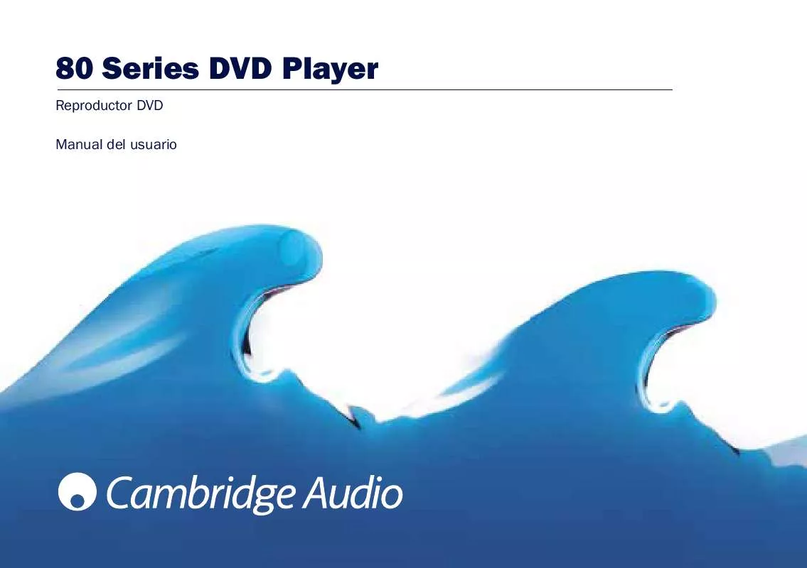 Mode d'emploi CAMBRIDGE AUDIO DVD89