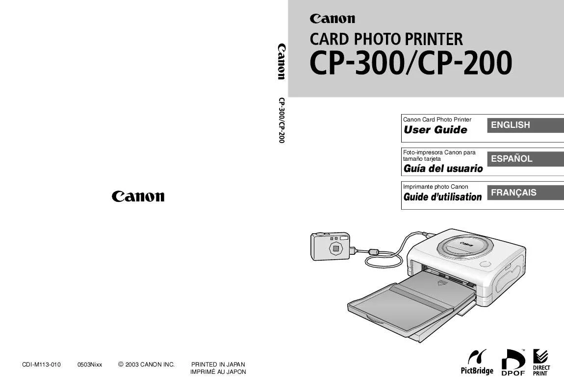 Mode d'emploi CANON CP-300