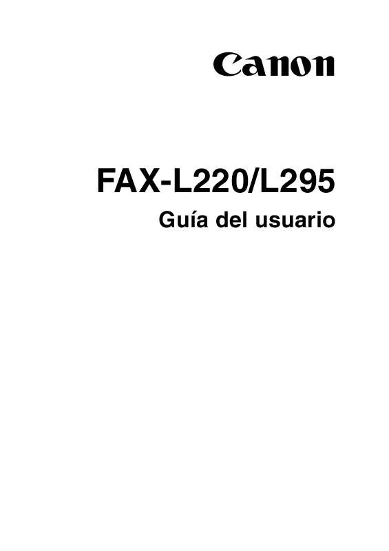 Mode d'emploi CANON FAX-L295