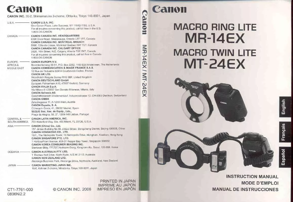 Mode d'emploi CANON MR-14EX
