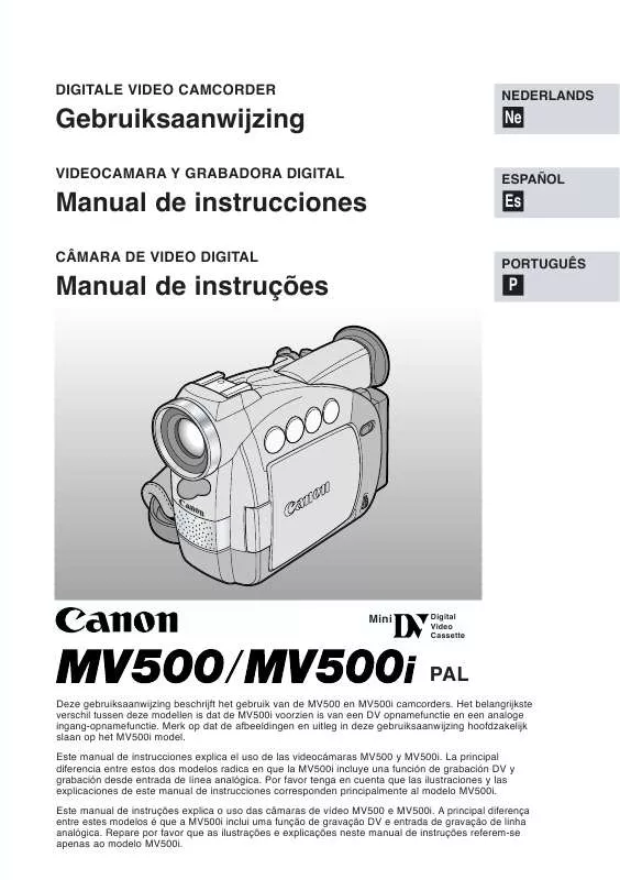 Mode d'emploi CANON MV500