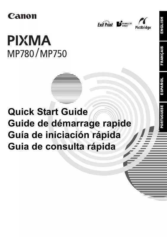 Mode d'emploi CANON PIXMA MP780