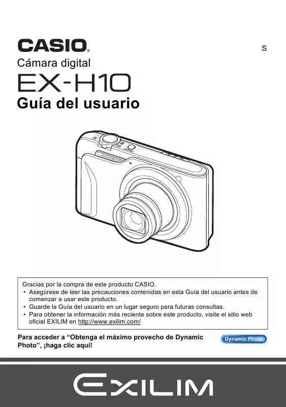 Mode d'emploi CASIO EX-H10