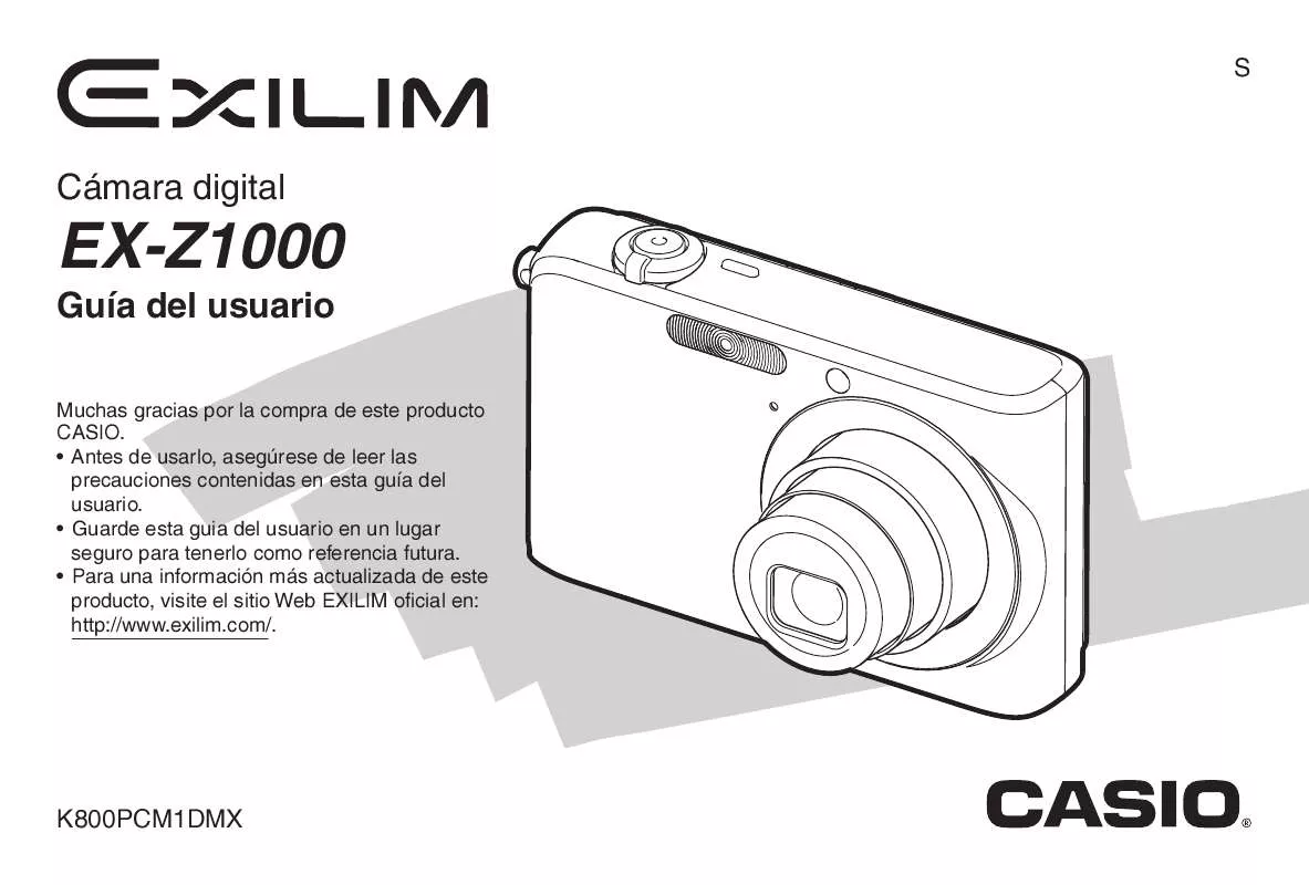 Mode d'emploi CASIO EXILIM EX-Z1000
