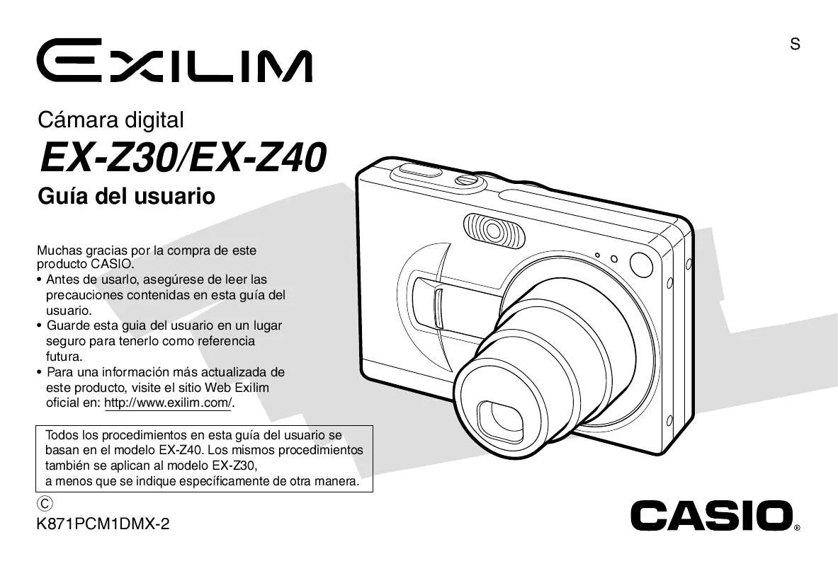Mode d'emploi CASIO EXILIM EX-Z30