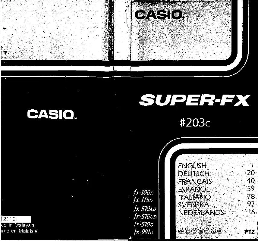 Mode d'emploi CASIO FX-570CD