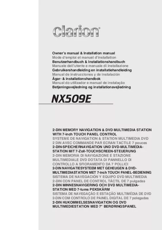 Mode d'emploi CLARION NX509E