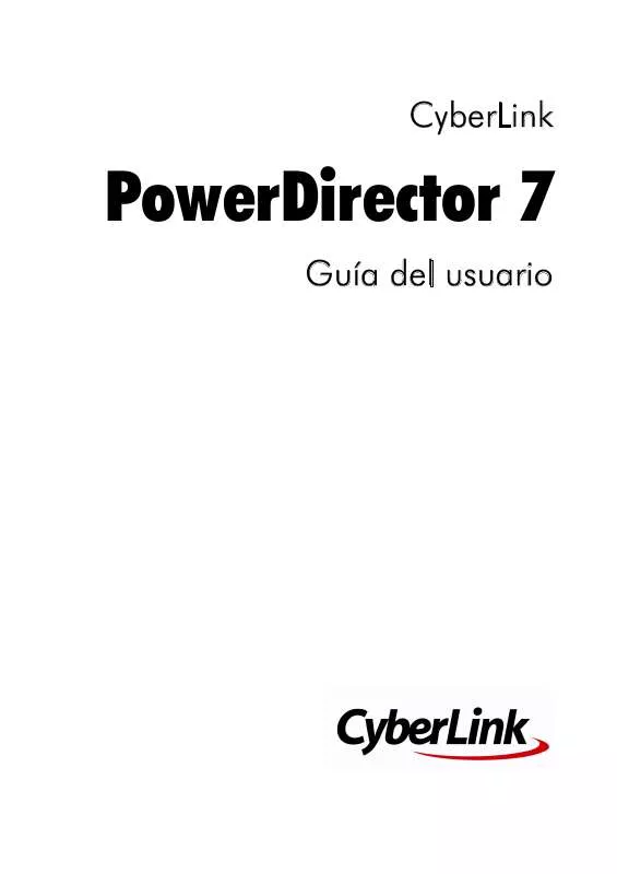 Mode d'emploi CYBERLINK POWERDIRECTOR 7