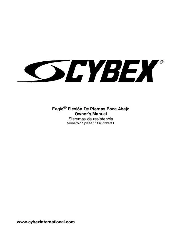 Mode d'emploi CYBEX INTERNATIONAL 11140_PRONE LEG CURL