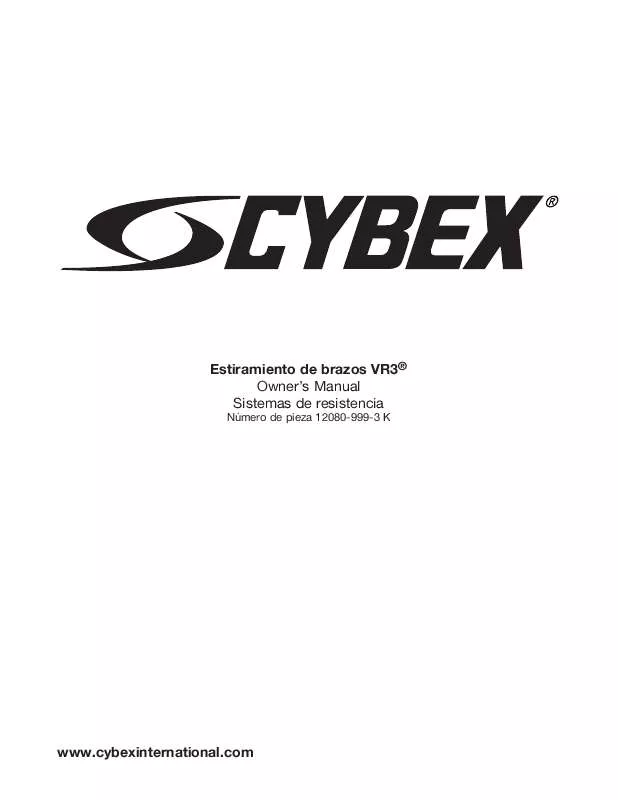 Mode d'emploi CYBEX INTERNATIONAL 12080 ARM EXTENSION