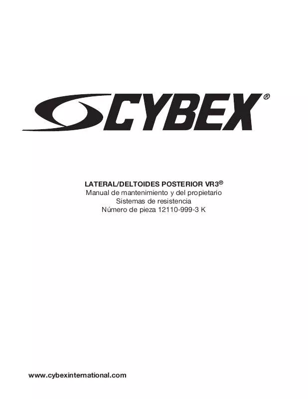 Mode d'emploi CYBEX INTERNATIONAL 12110 FLY