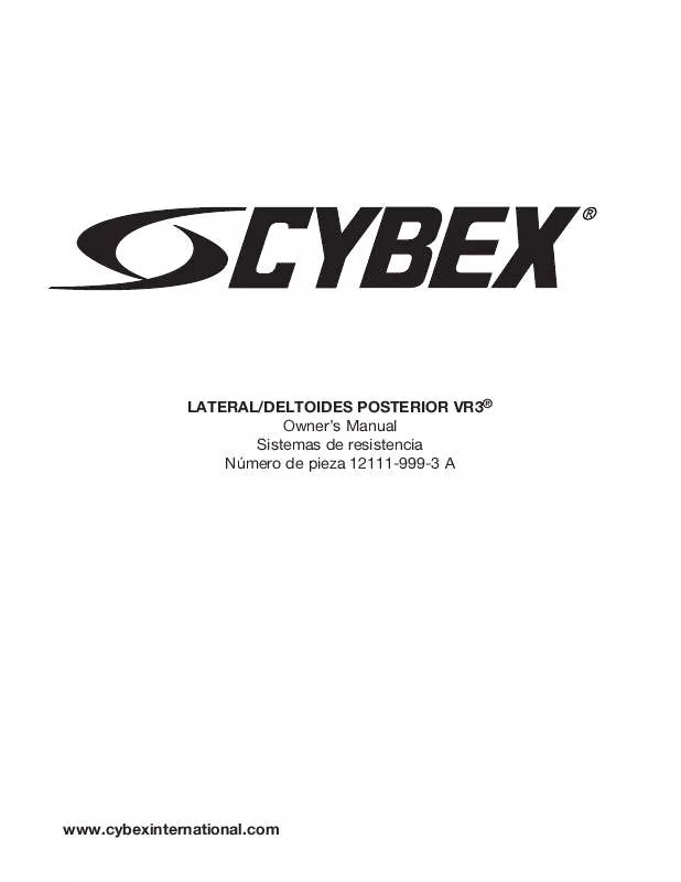 Mode d'emploi CYBEX INTERNATIONAL 12111 FLY