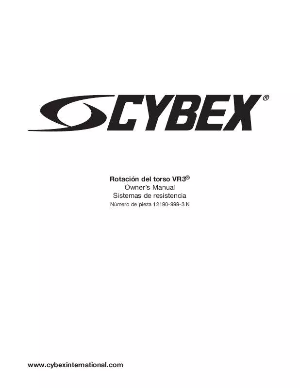 Mode d'emploi CYBEX INTERNATIONAL 12190 TORSO