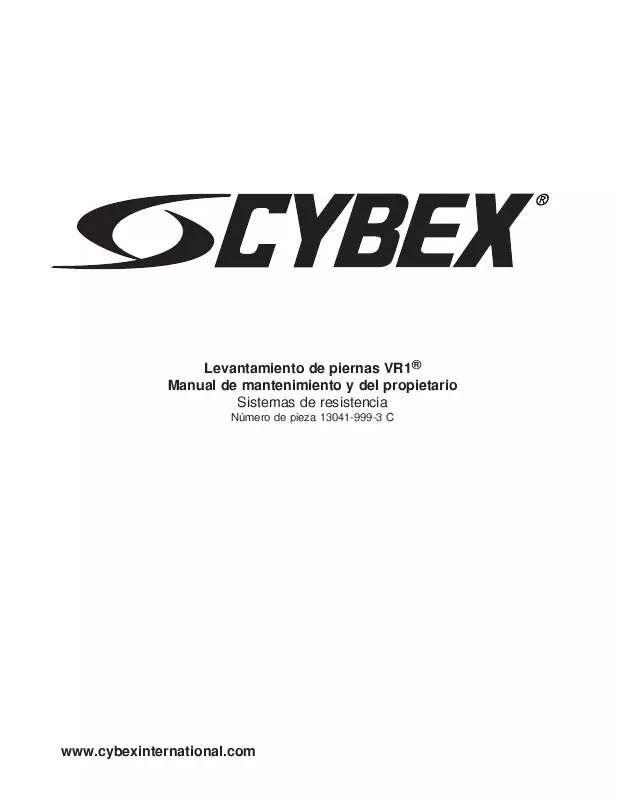 Mode d'emploi CYBEX INTERNATIONAL 13041 LEG PRESS