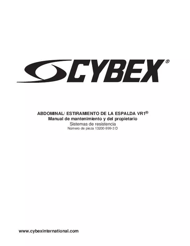 Mode d'emploi CYBEX INTERNATIONAL 13200 AB-BACK