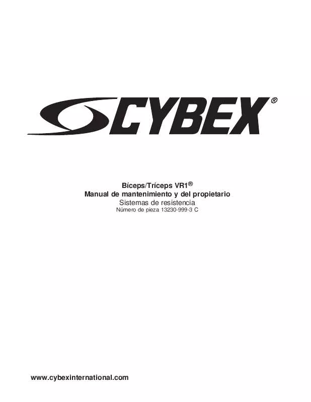 Mode d'emploi CYBEX INTERNATIONAL 13230 TRICEP-BICEP