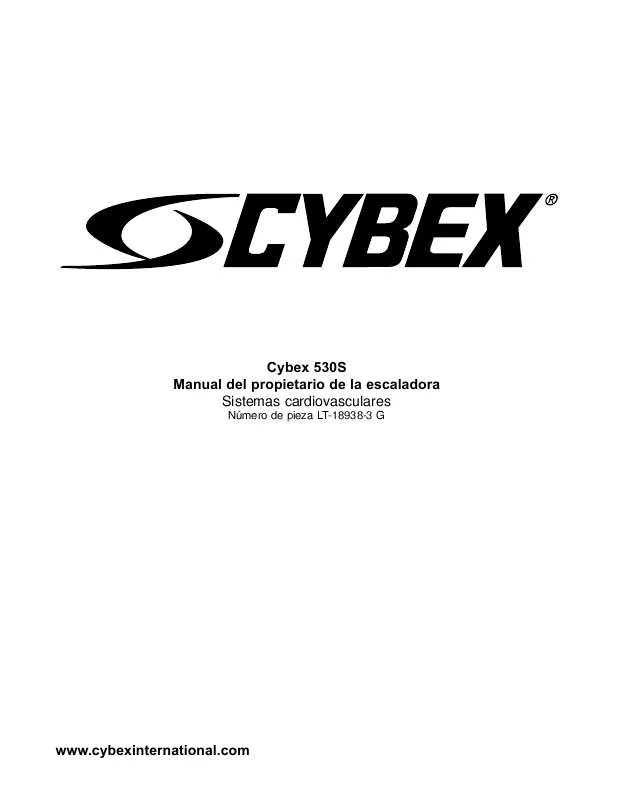 Mode d'emploi CYBEX INTERNATIONAL 530S STEPPER