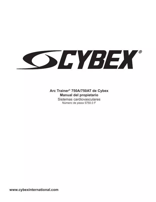 Mode d'emploi CYBEX INTERNATIONAL 750A-750AT ARC