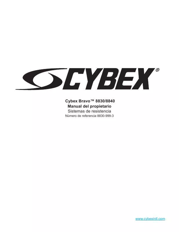Mode d'emploi CYBEX INTERNATIONAL 8830